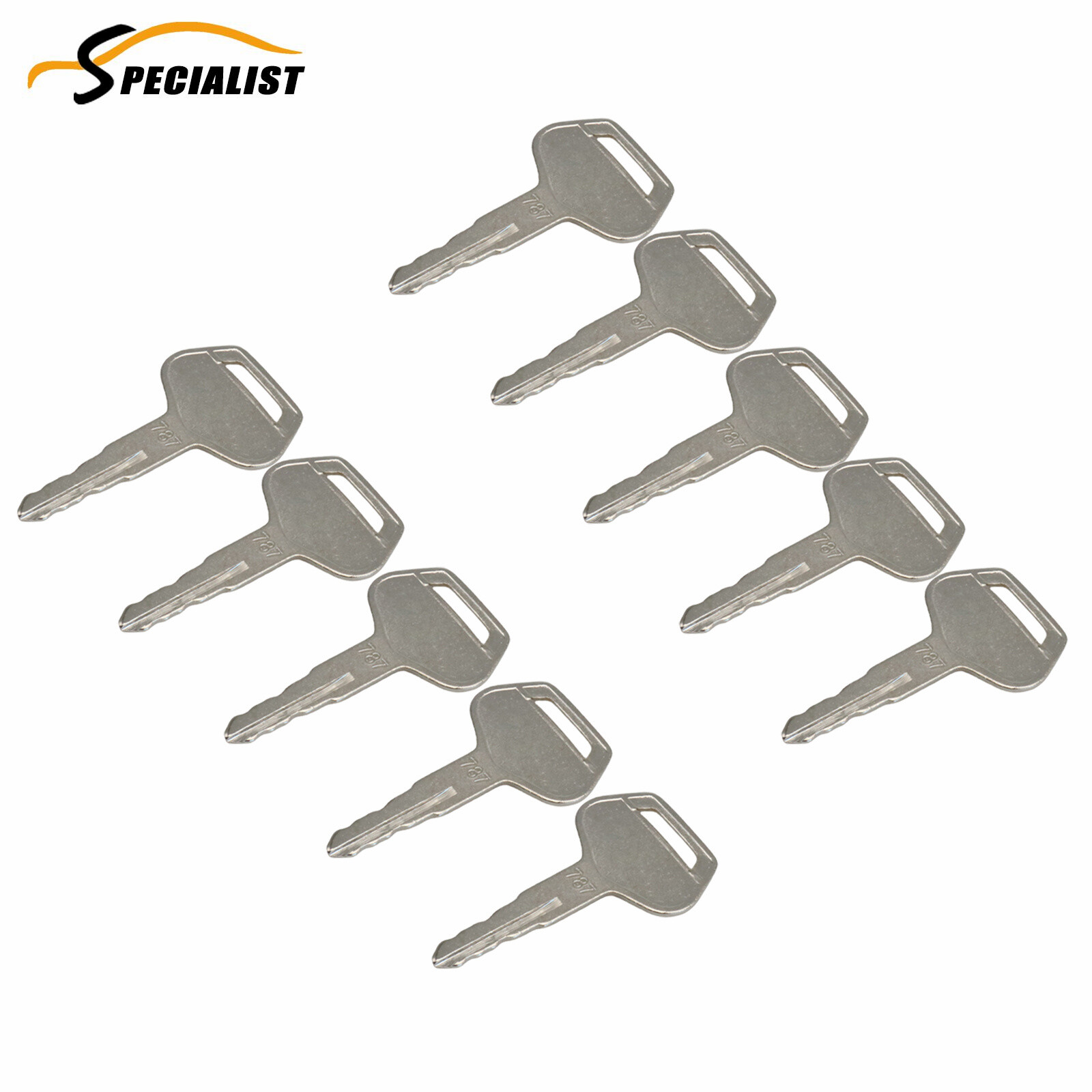 10pcs Keys 787 For Komatsu Heavy Equipment Key Excavator Dozer Loader Backhoe