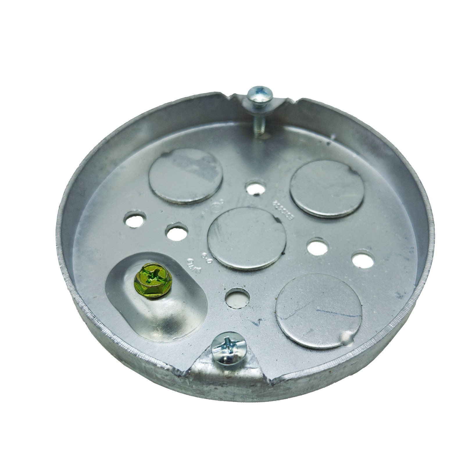 4″ Pancake Electrical Box 1/2″ Deep Galvanized Steel Ceiling Light Fixture ETL