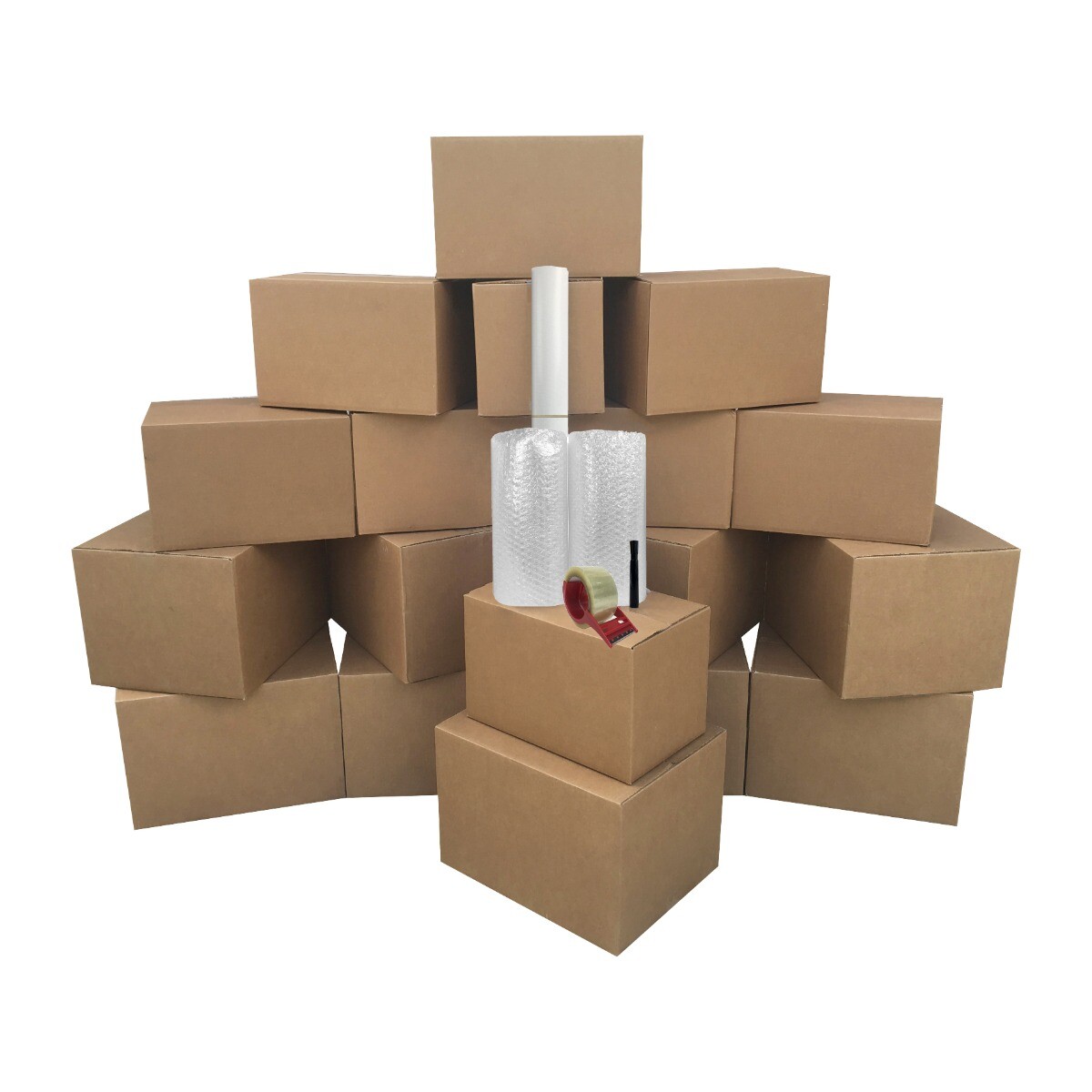 UBMOVE Basic Moving Boxes Kit #1 + Supplies 18 Moving Boxes, Bubble, & Tape