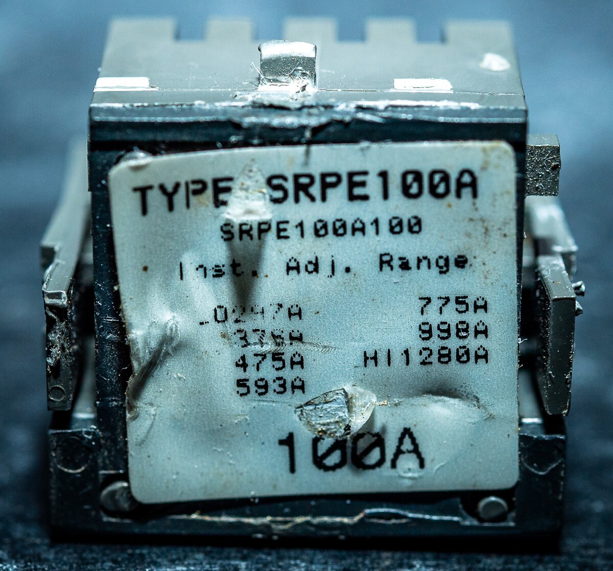 GE SRPE100A Breaker Rating Plug Spectra, used