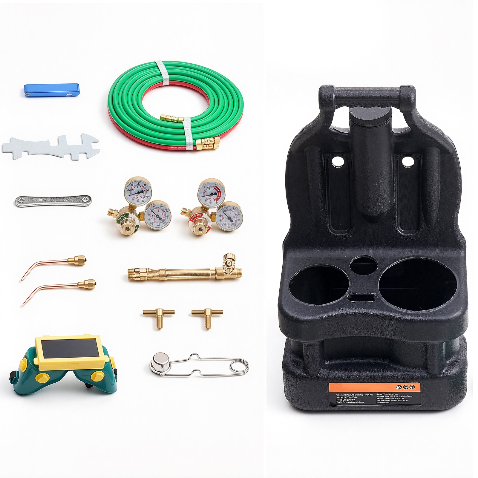 Uimoso Oxygen Acetylene Torch Kit with Check Valves for Welding and Brazing