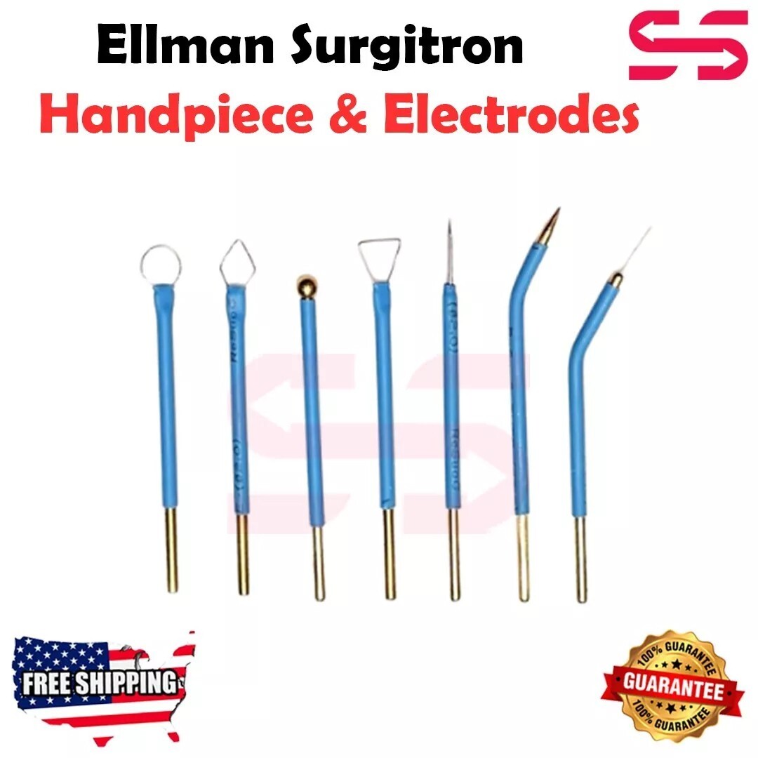 Ellman Surgitron Handpiece & Electrodes Set CE Certified Reusable-Tungsten Tips