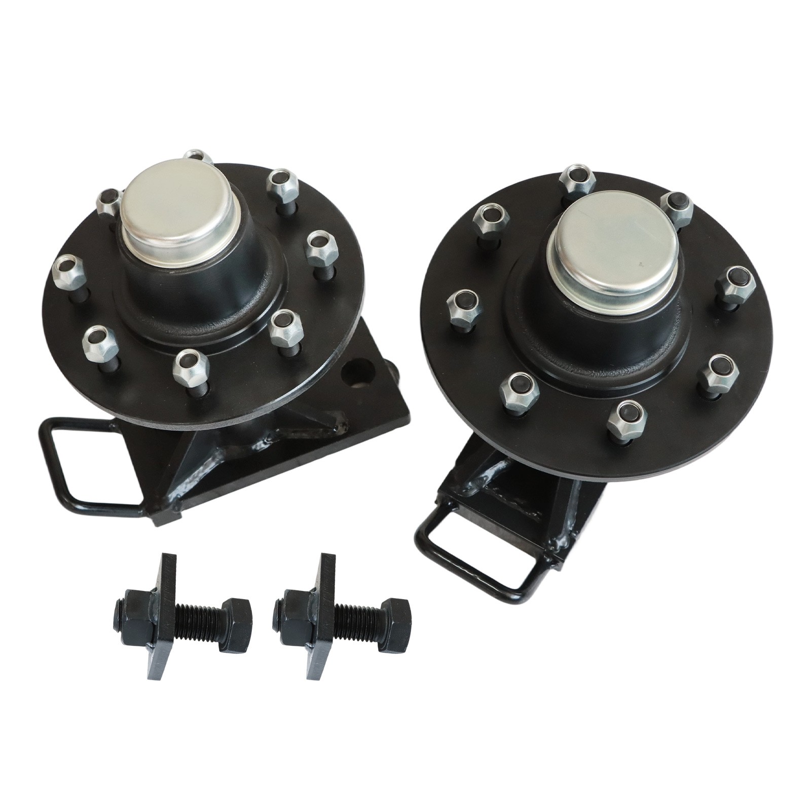 NEW 8 x 6.5 Lug 9000LB Shipping Container Wheels Bolt-on Spindle Kit (Pair)