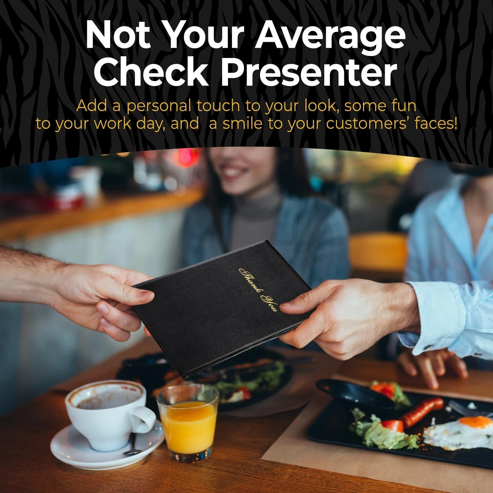Check Presenters for Restaurants Bulk 40 Pack – 5.5 x 10 Inch Double Side Che…