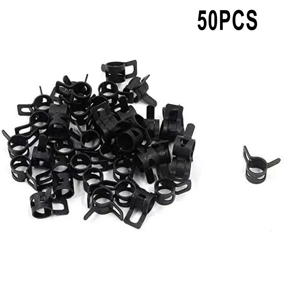 50 Pcs Spring Hose Clips 65 Manganese Steel Accessories Hardware Tools