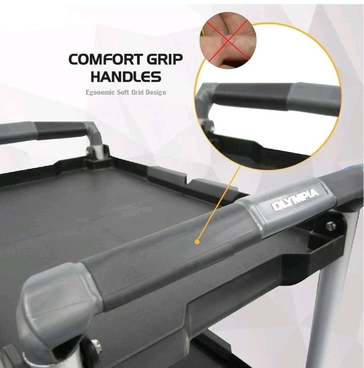 Olympia Tools 85-188 3-Shelf Collapsible Service Cart – Black