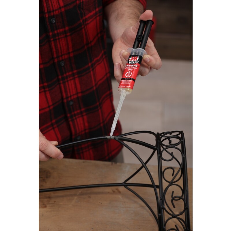 J-B Weld ClearWeld 0.47 oz. QUICK SET Epoxy Syringe High Strength 5 min. 50114-H