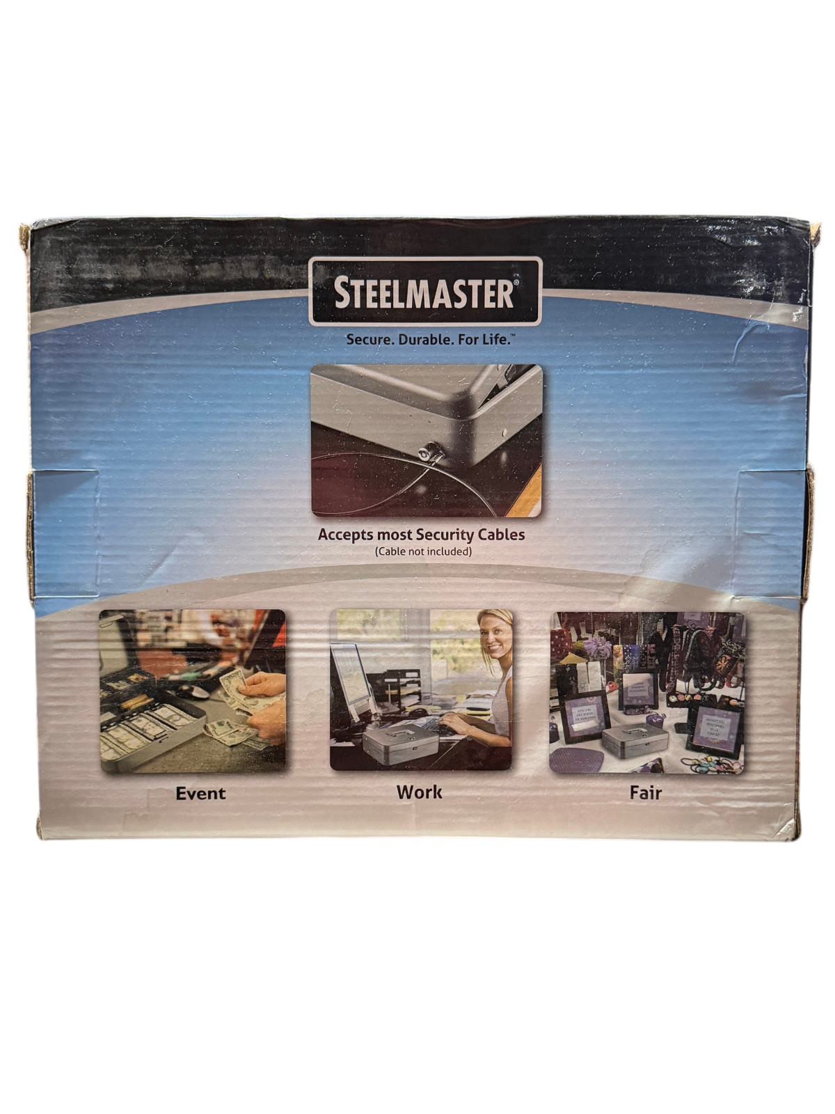 MMF Industries STEELMASTER Tiered Tray Cash Box | 11.81” W x 3.18” H x 9.43” D