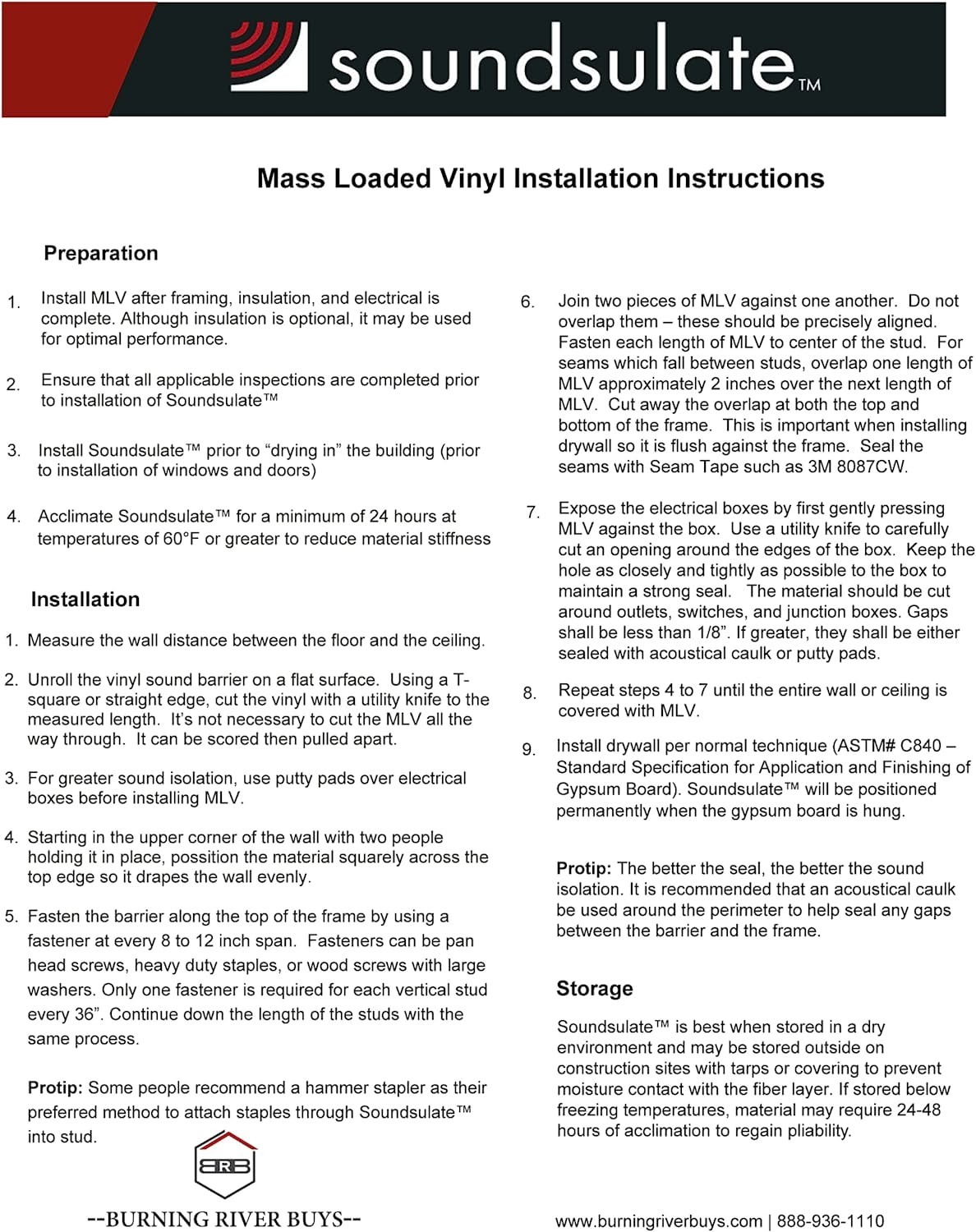 Soundsulate 1 lb Mass Loaded Vinyl MLV, Soundproofing Barrier 7 SIZES