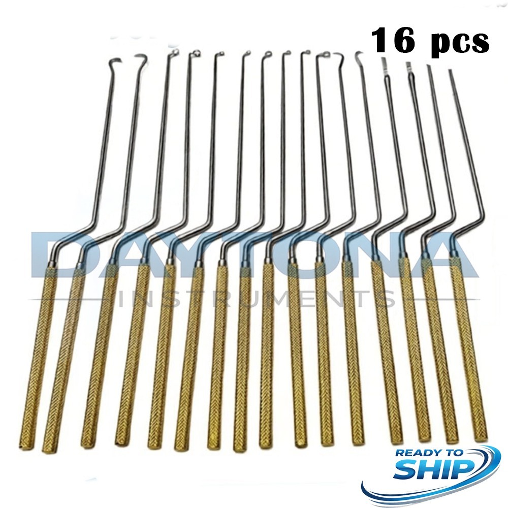 Hardy Pituitary Neuro Curettes Set Of 16 Surgical Instruments Transsphenoidal
