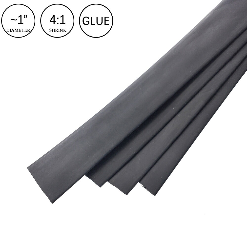 4:1 Heat Shrink Tubing Tube Black Glue Waterproof Dual Wall Wires Wrap