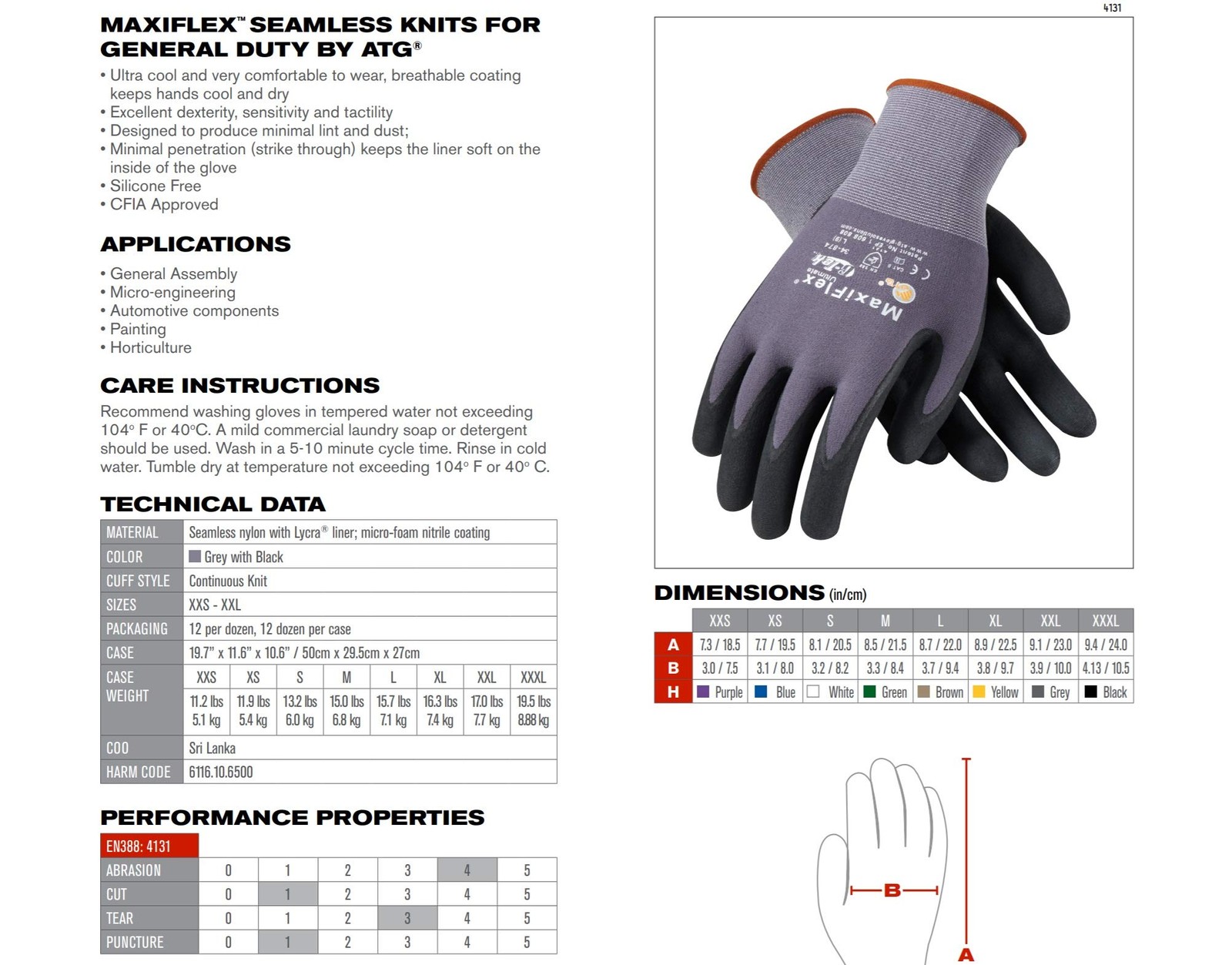 34-874 Ultimate Foam Nitrile Palm Coated Gloves, Gray – Large (Pack of 12 – D…