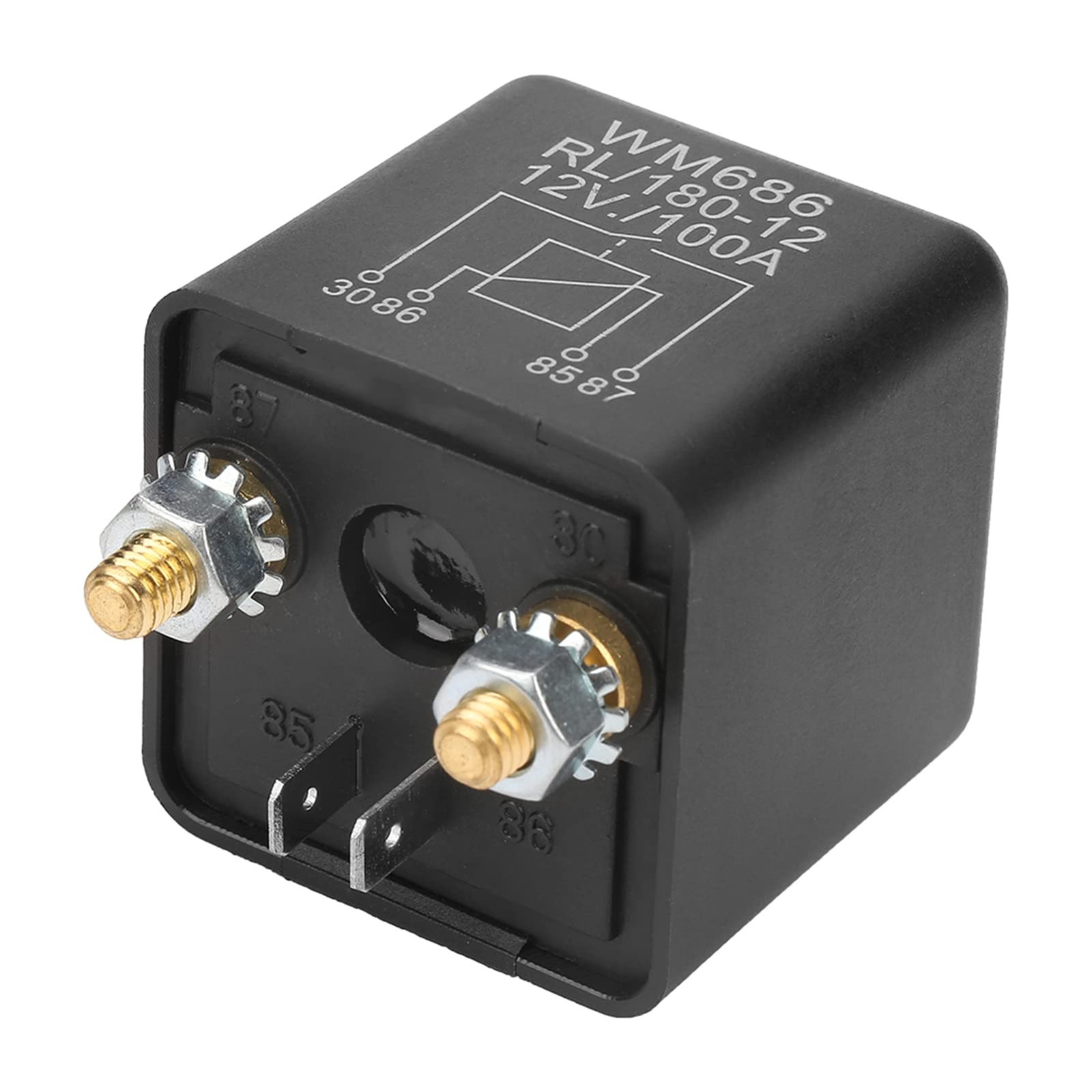 Relay 100A, 12V Continuous Duty 4 Pin High Power Relay, Normal Open