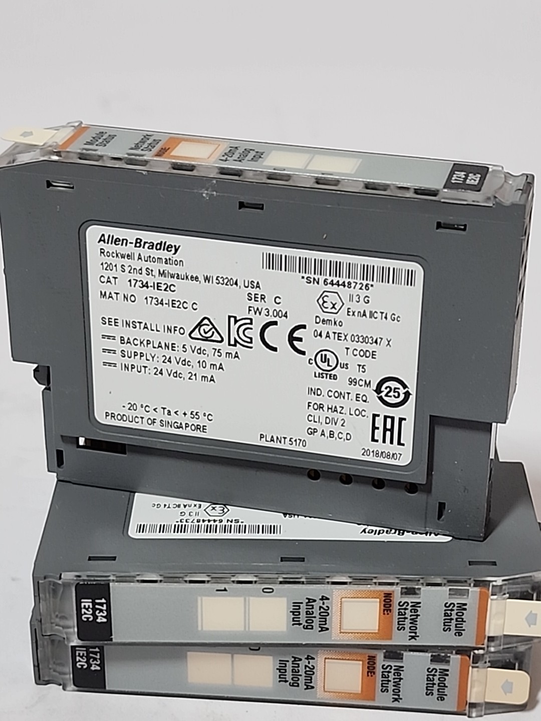 LOT OF 3 Allen-Bradley 1734-IE2C SerC POINT I/O 2-Pt Analog Current Input Module