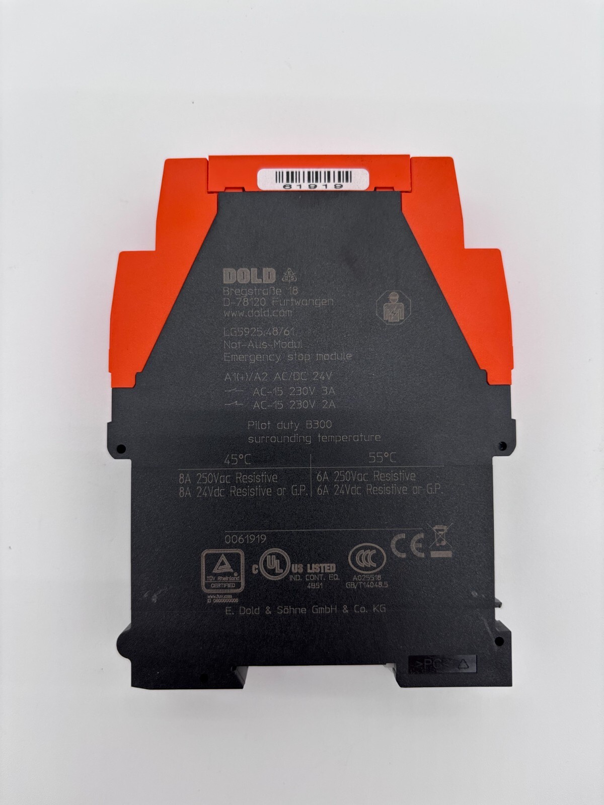DOLD LG5925-48-61-24 SafeMaster, Emergency Stop Module, Safety Relay.