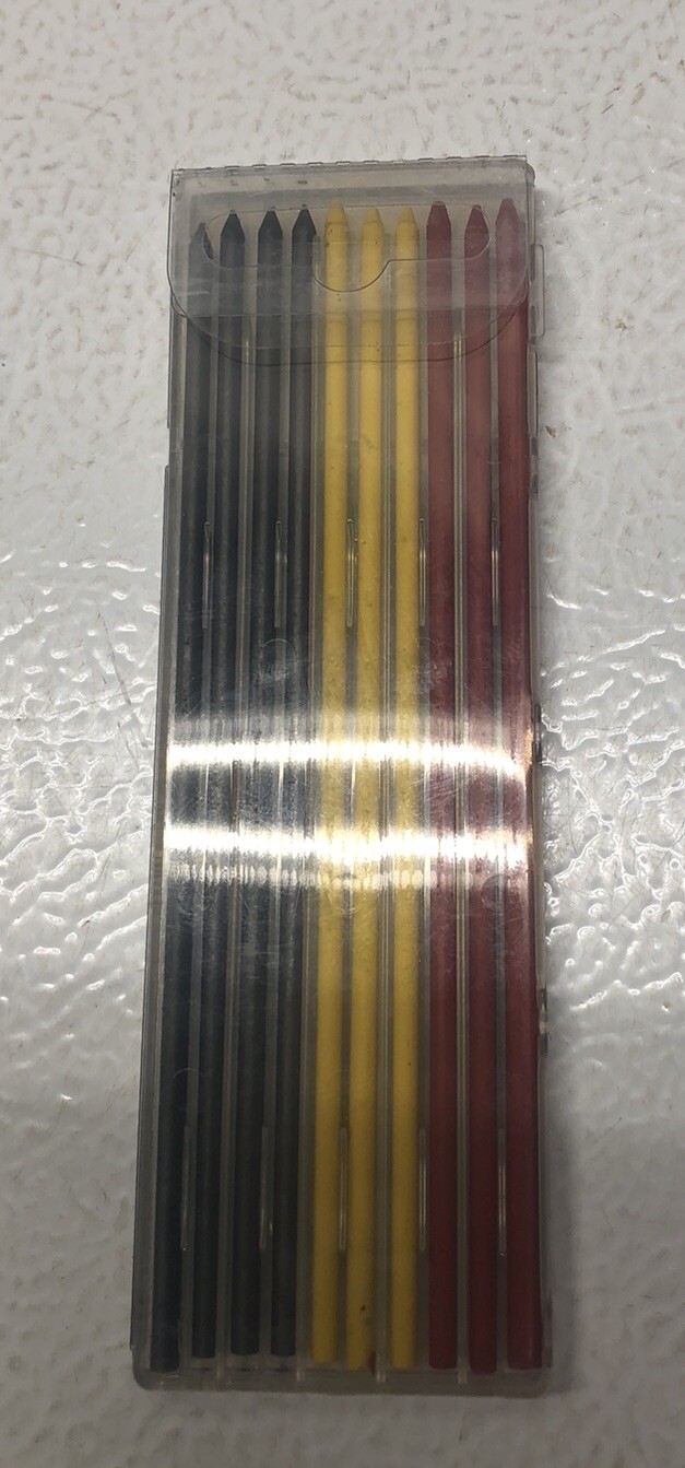 OX Pro Basic Tuff Carbon Pencil Leads Refills OX-P503202 Red, Yellow, & Graphite