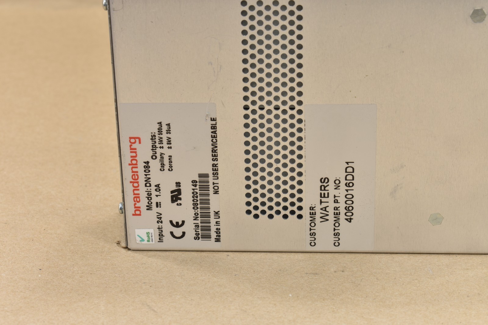 Brandenburg DN1084, High Voltage Power Supply, Waters P/N 4060016DD1