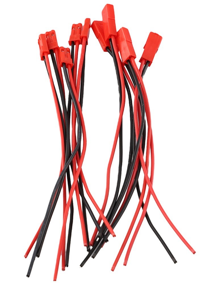 Connector Cable with 2P Assembled Connector 200mm Red + Black Wire
