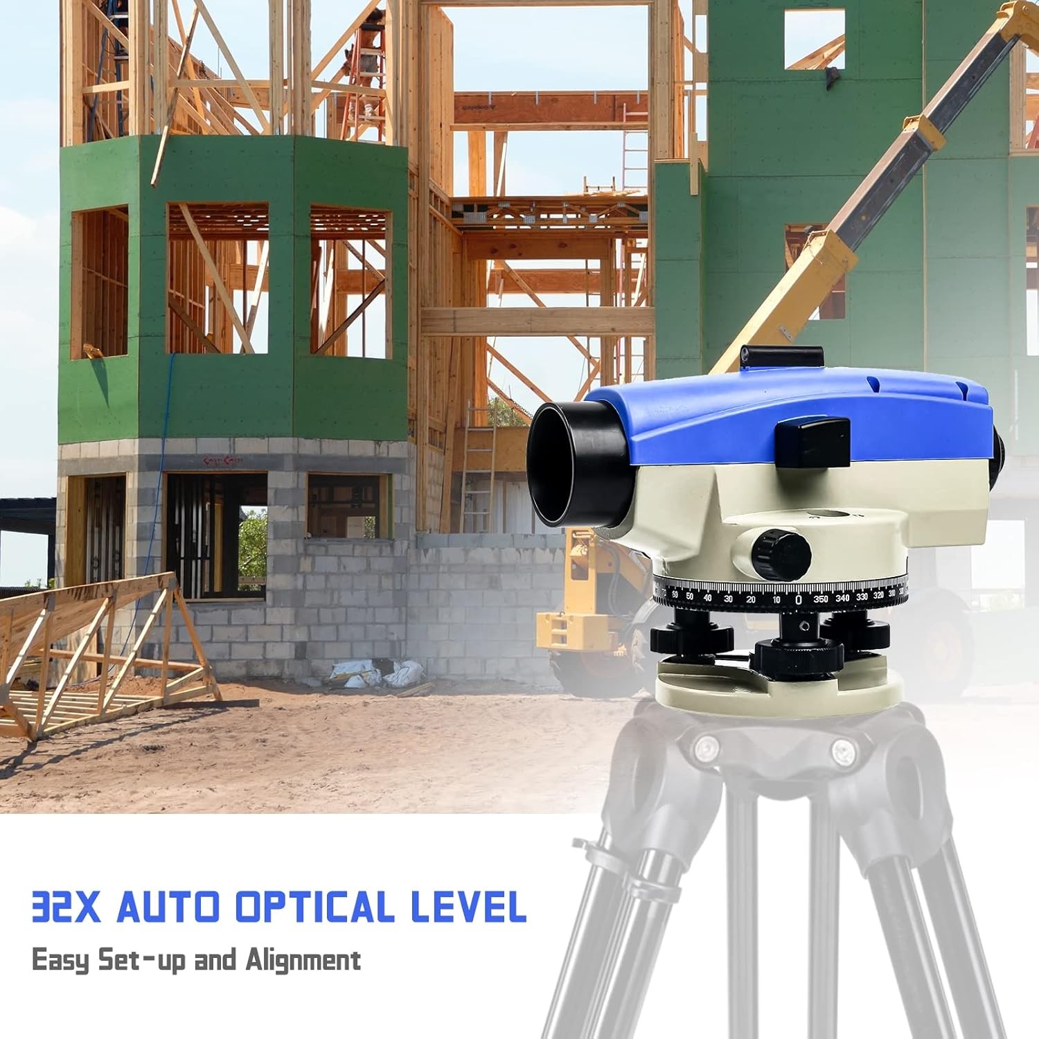 32X Automatic Optical Level High Precision Level Gauge Measure Meter IP54