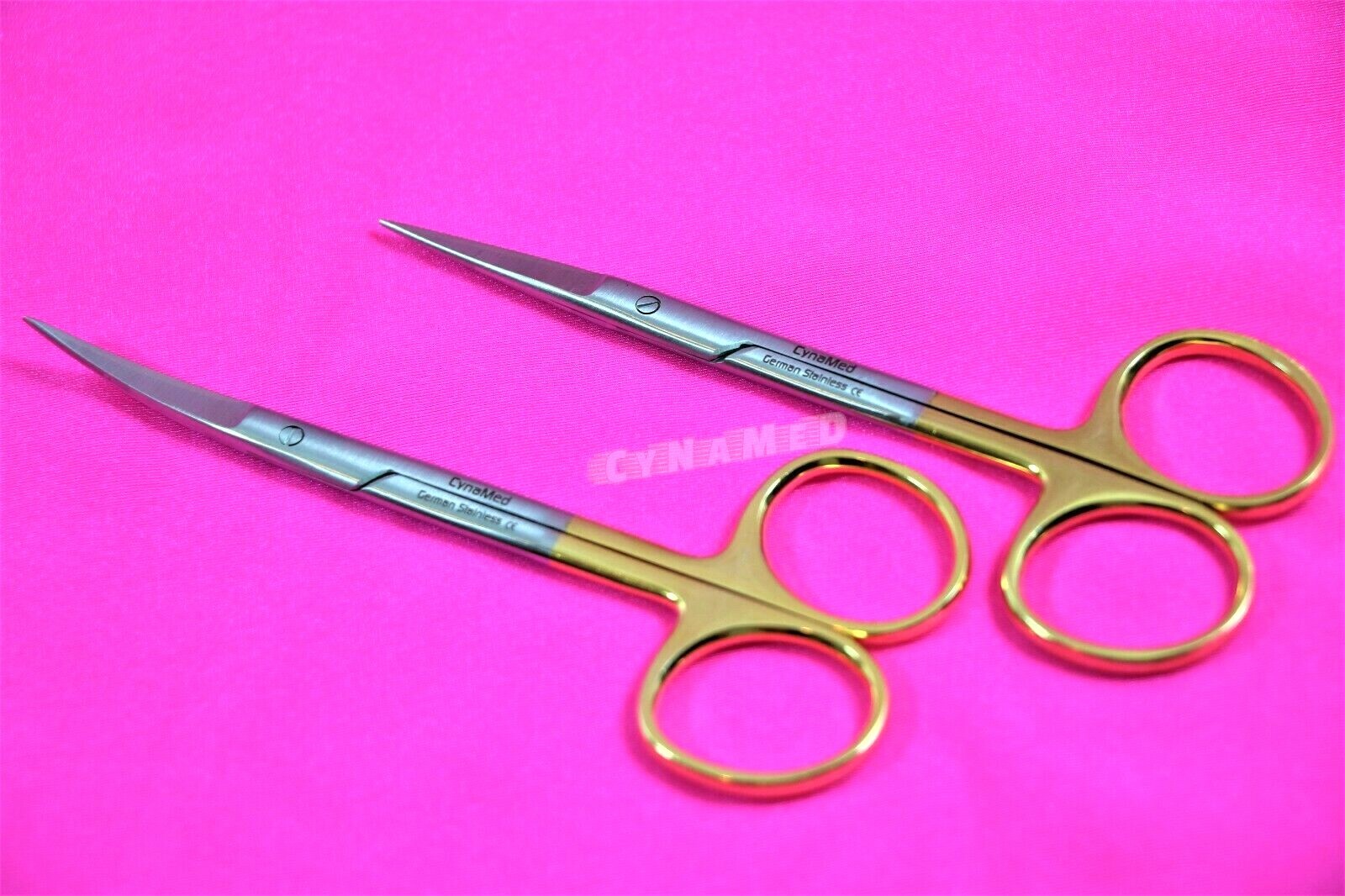 10 GERMAN TC IRIS MICRO SURGICAL SCISSORS STR+CVD 4.5″ W/TUNGSTEN CARBIDE INSERT