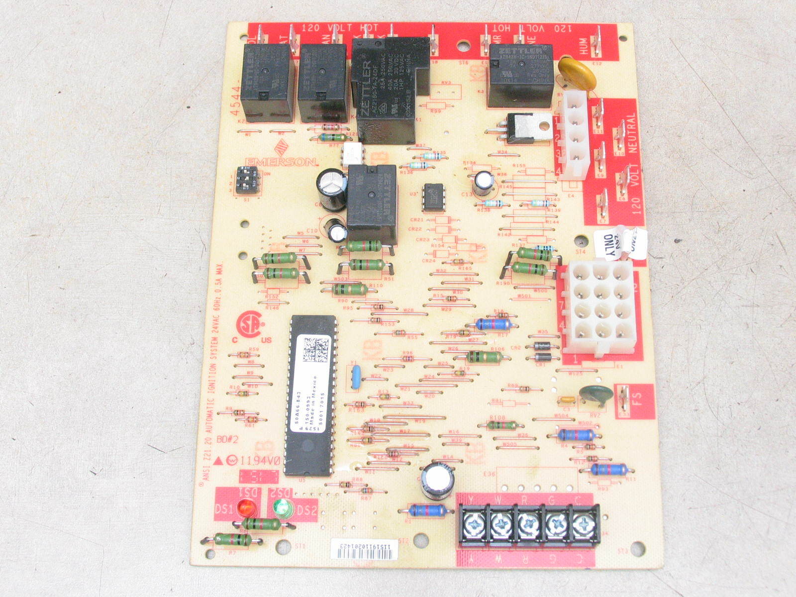 White Rodgers EMERSON 50A66-843 Furnace Control Circuit Board 150-0993