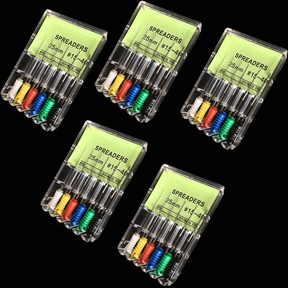 Dental Endo Finger Spreader 21/25mm,Root Canal Files Hand Use Assorted 6/Box
