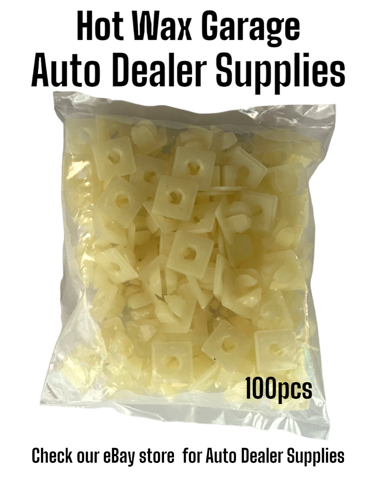 License Plate Screw Insert, #14 Plastic Fits GM Nylon Nut (100 ) Pack)