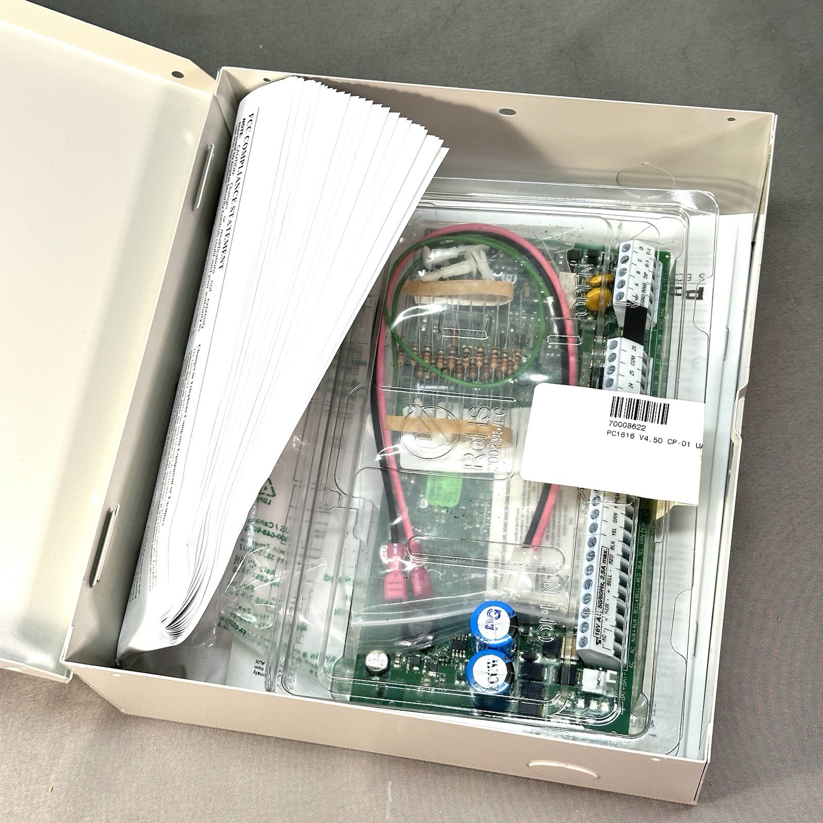 DSC PC1616 V4.5 CP-01 Alarm Control Board 6-16 Zones New Sealed Board w/Case