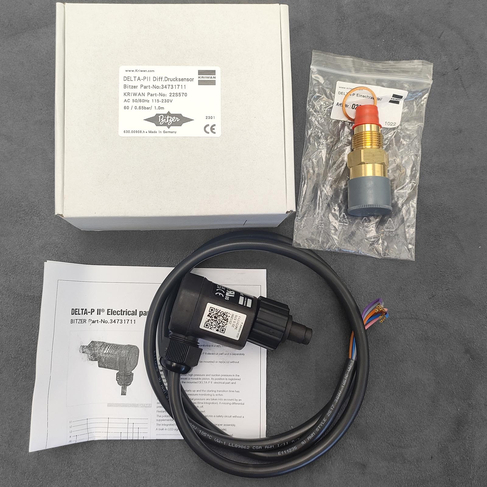 New Compressor Oil Pressure Differential Switch for BITZER DELTA-PII 34731711