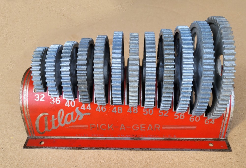 Atlas Craftsman 10″ 12″ Lathe «PICK-A-GEAR» rack and gears Complete set