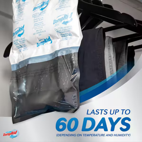 3 PACK – DampRid High Capacity Moisture Absorber Hanging Bag 15.4 oz