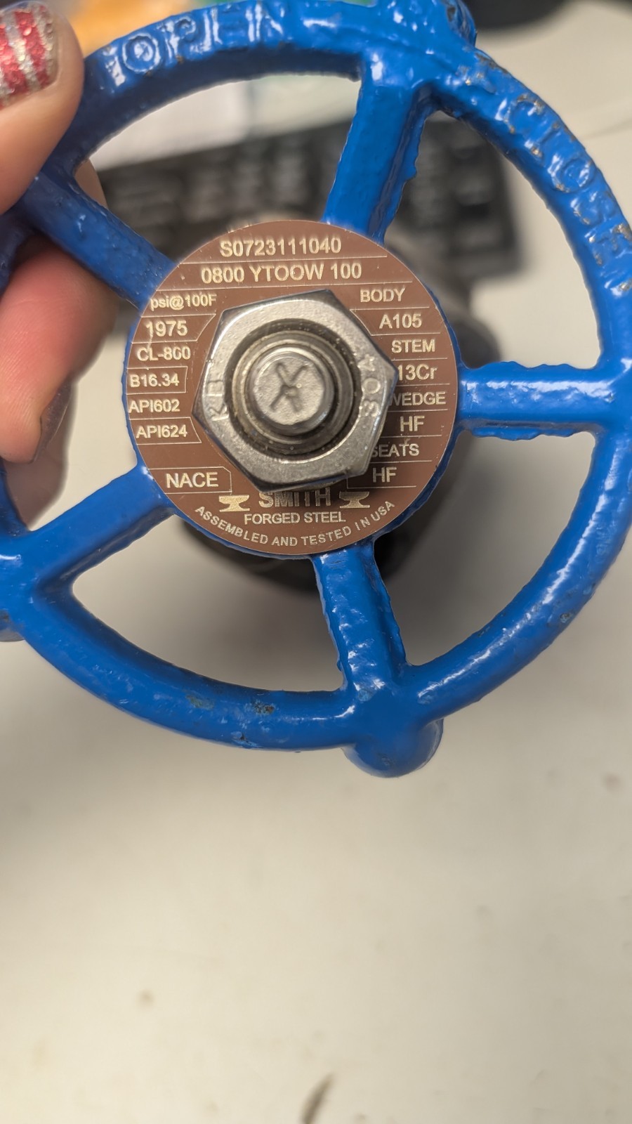 Two – Smith 1″ Forged Steel CL-800 Gate Valve’s