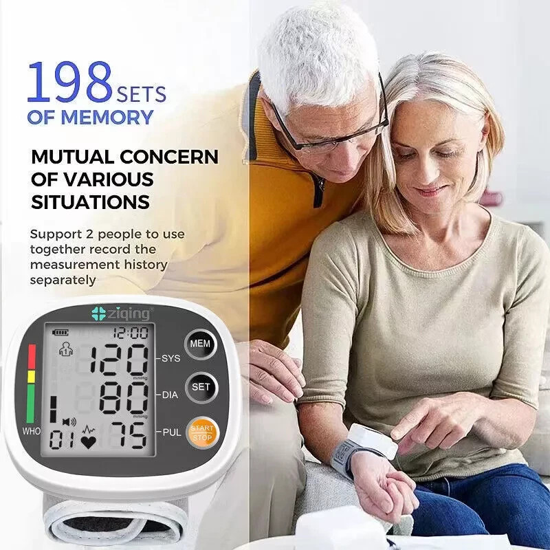 Automatic LCD Wrist Blood Pressure Monitor BP Machine Heart Rate Machine
