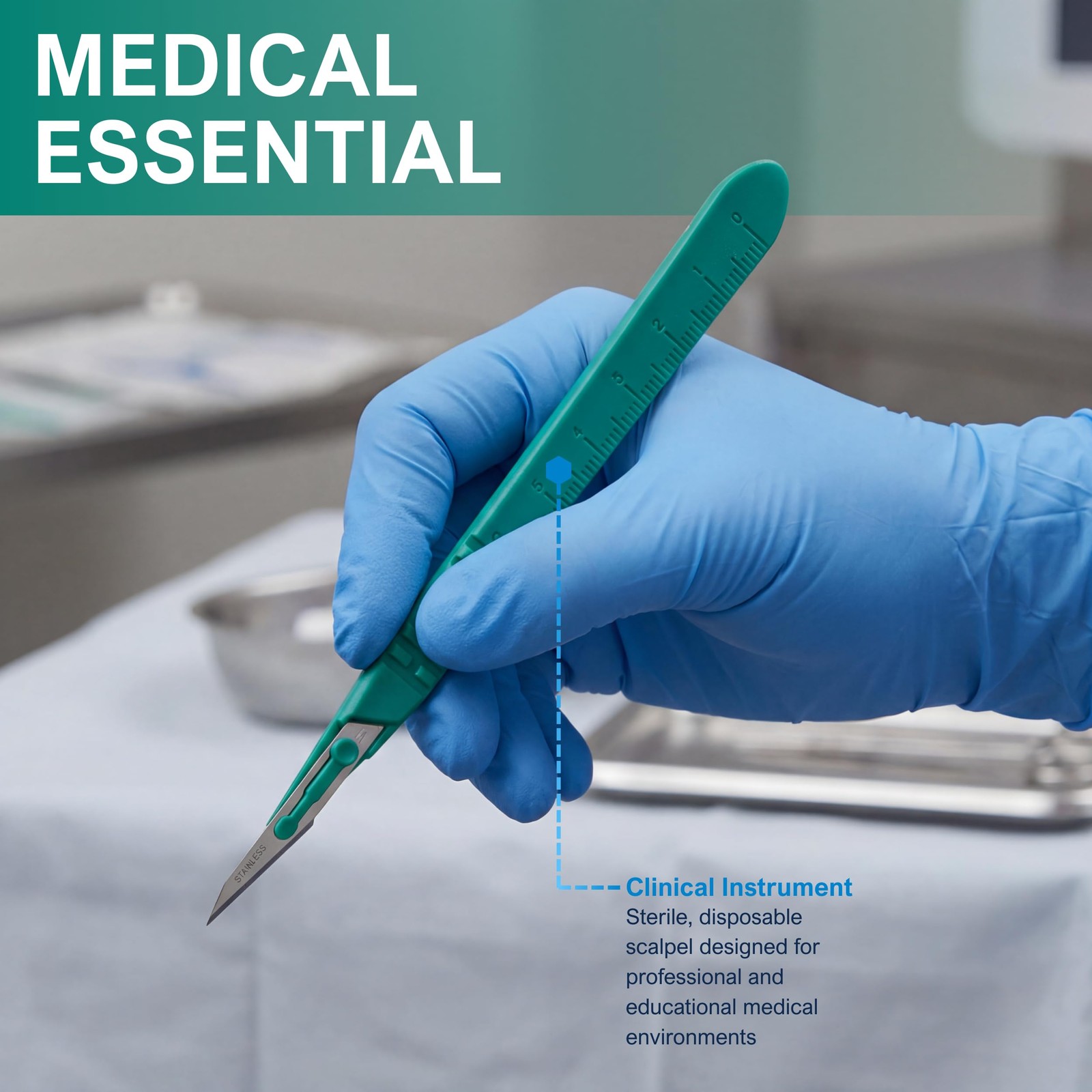 MED PRIDE 10-Pack Sterile Disposable 10 Count(Pack of 1), Stainless-steel