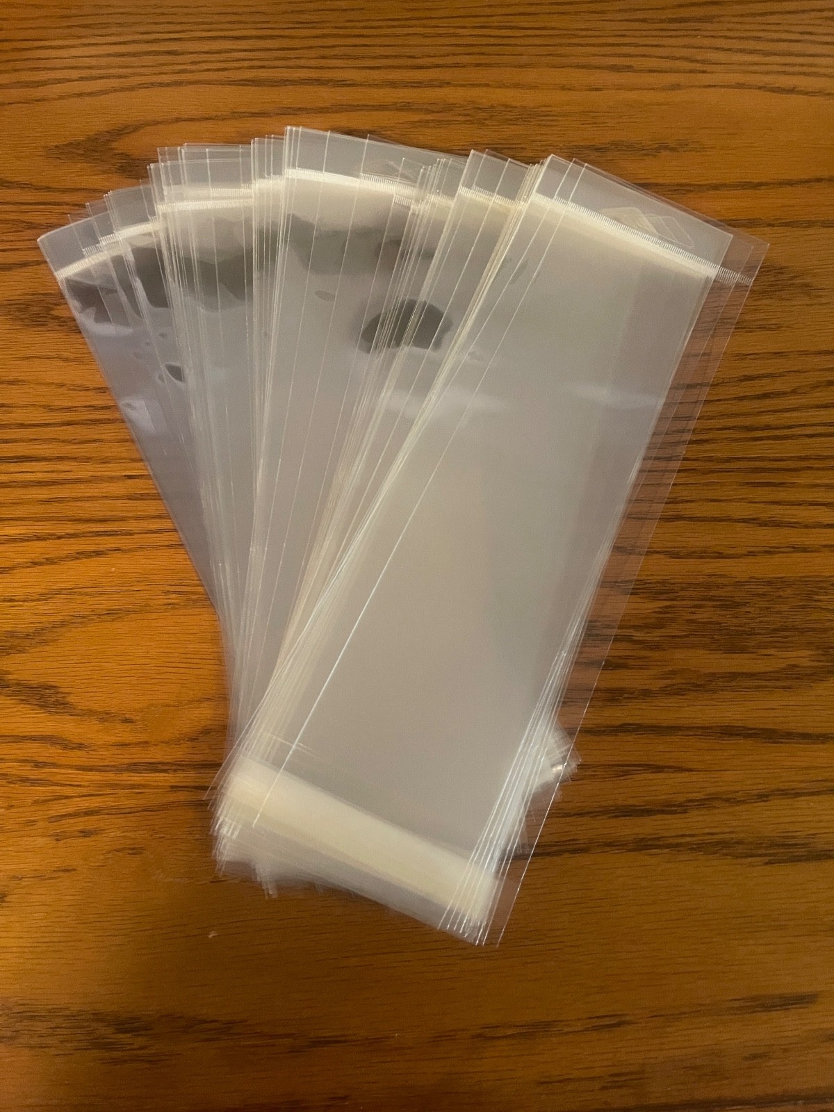 100 ClearBags HANG TOP Resealable Self Adhesive Bottom Poly Hang Hole bag