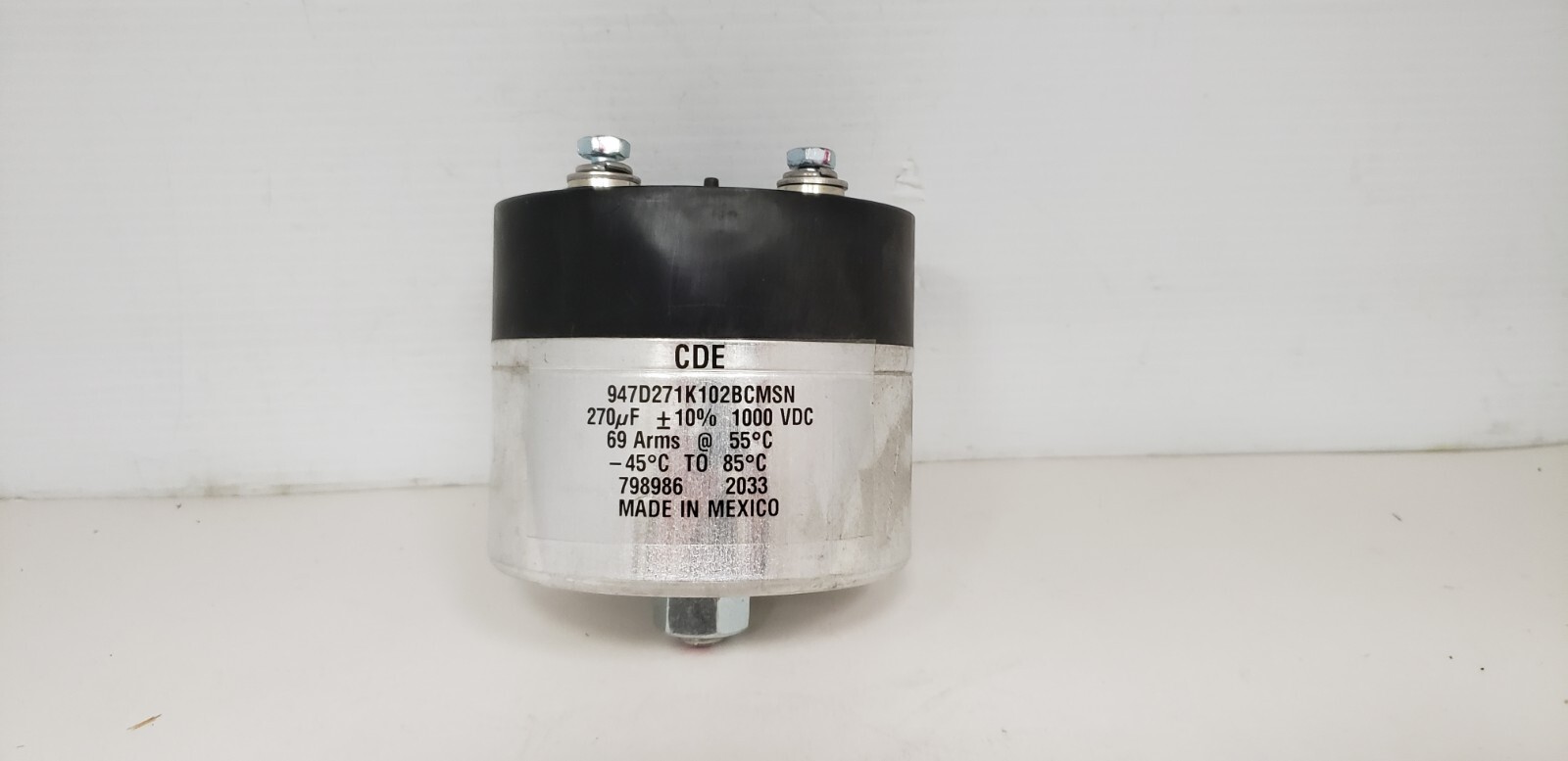 CDE 9470271K102BCMSN HIGH ENERGY DENSITY CAPACITOR, 270uF 1000VDC, -45°C TO 85°C