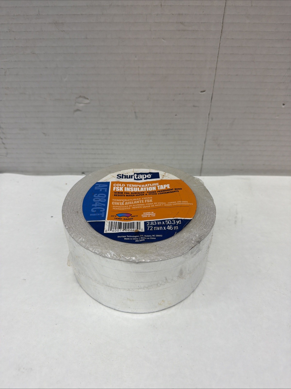 Shurtape Cold Temperature FSK Insulation Tape Foil Permanent Bond 2.83″ x 50.3yd