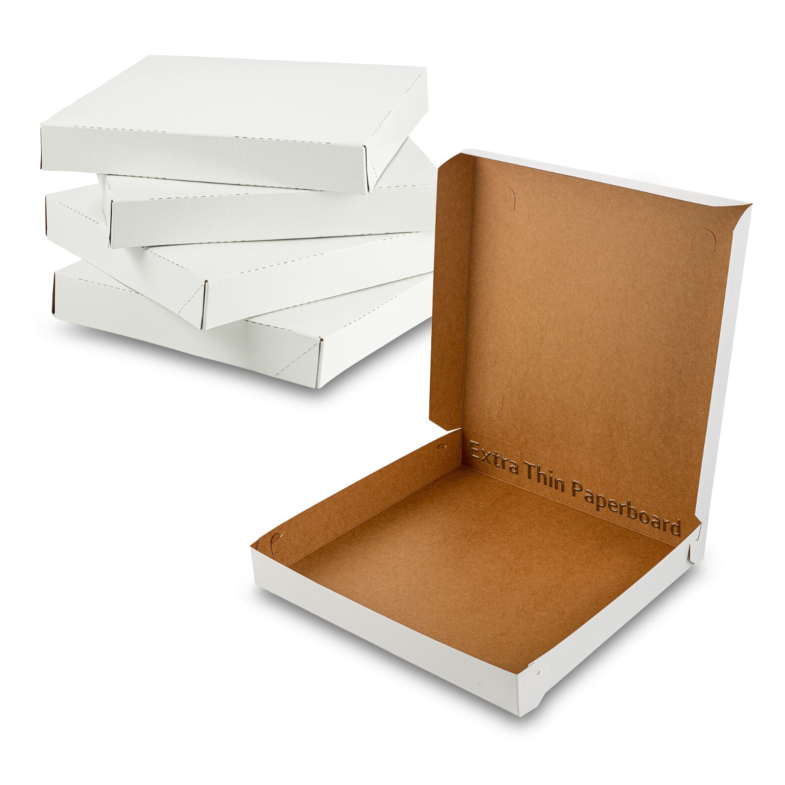 MT Products 10″ x 10″ x 1.5″ Plain White Extra Thin Pizza Boxes – Pack of 10