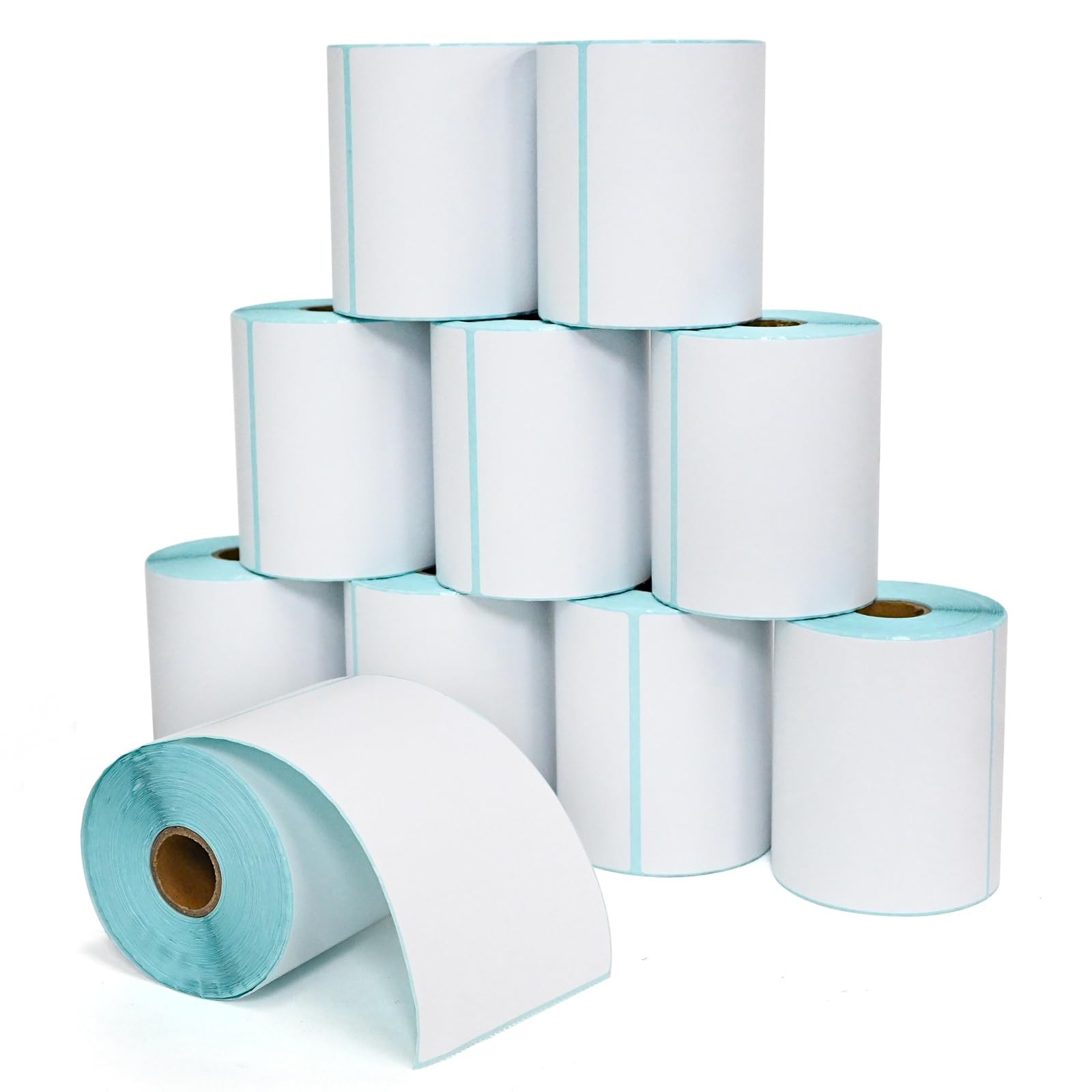 2500 PCS 4″x6″ Thermal Shipping Labels, 250 Labels/Roll, White Perforated & S…