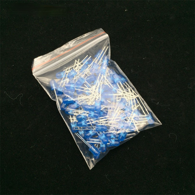 100pcs 5mm LED Diode Kit White Green Red Blue Yellow Orange Pink Purple Warm