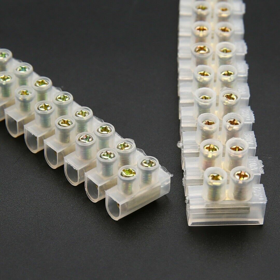 1-4Sets 12 Way Barrier Screw Terminal Block Wire Connection Connector 3A 6A 10A