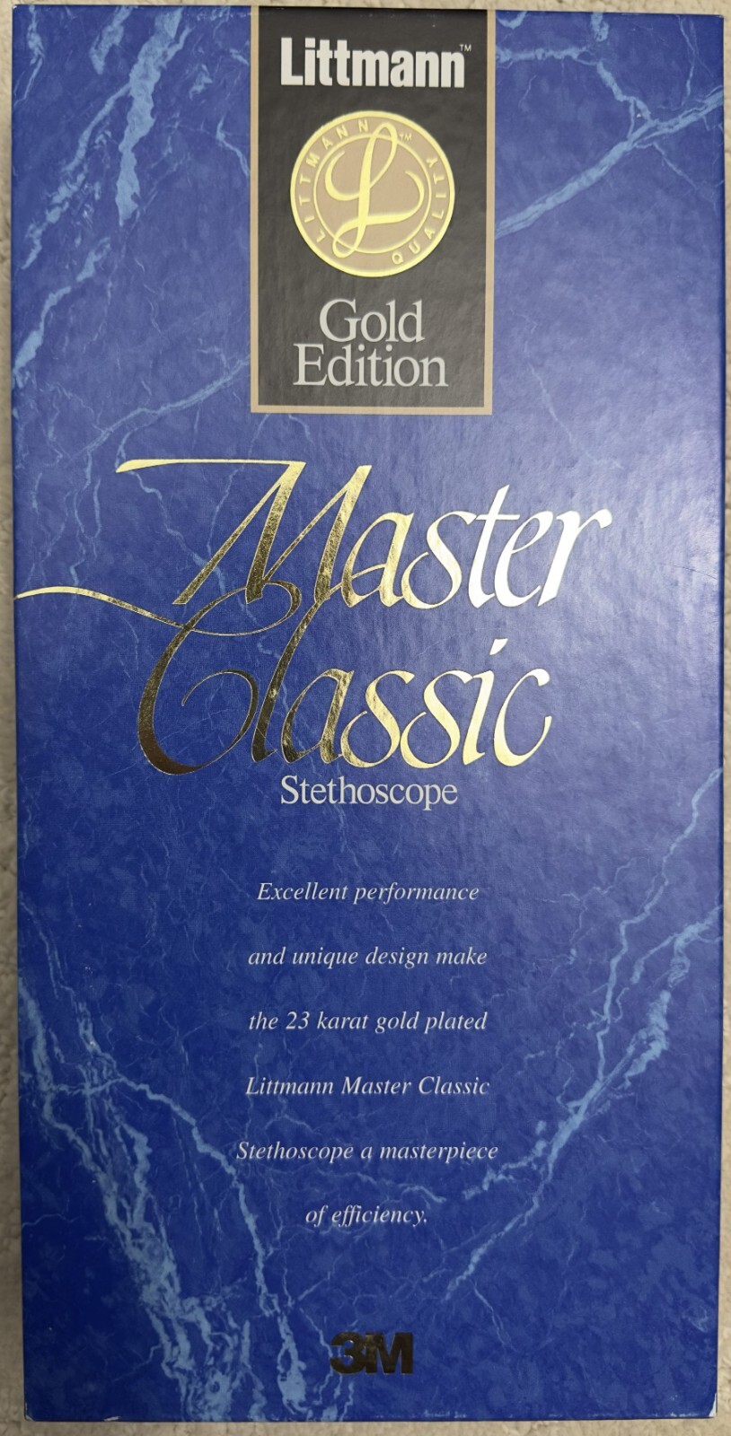 RARE – 23K GOLD PLATED – 3M Littmann Master Classic II Stethoscope 2142G, 27″