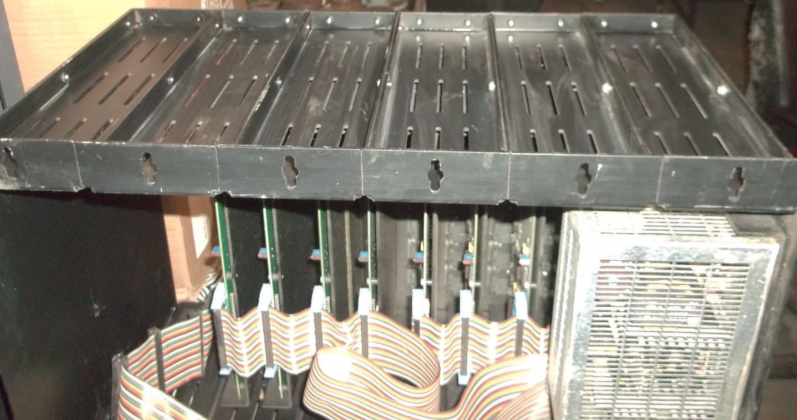 MOORE 6 SLOT RACK 36103-400 RGI POWER SUPPLY 36103-516 GIO BOARDS (MM5)