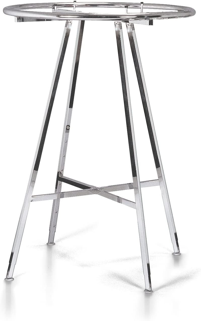 Chrome 36″ Round Clothing Rack Height 48 – 72″ H Leveler Glides Garment
