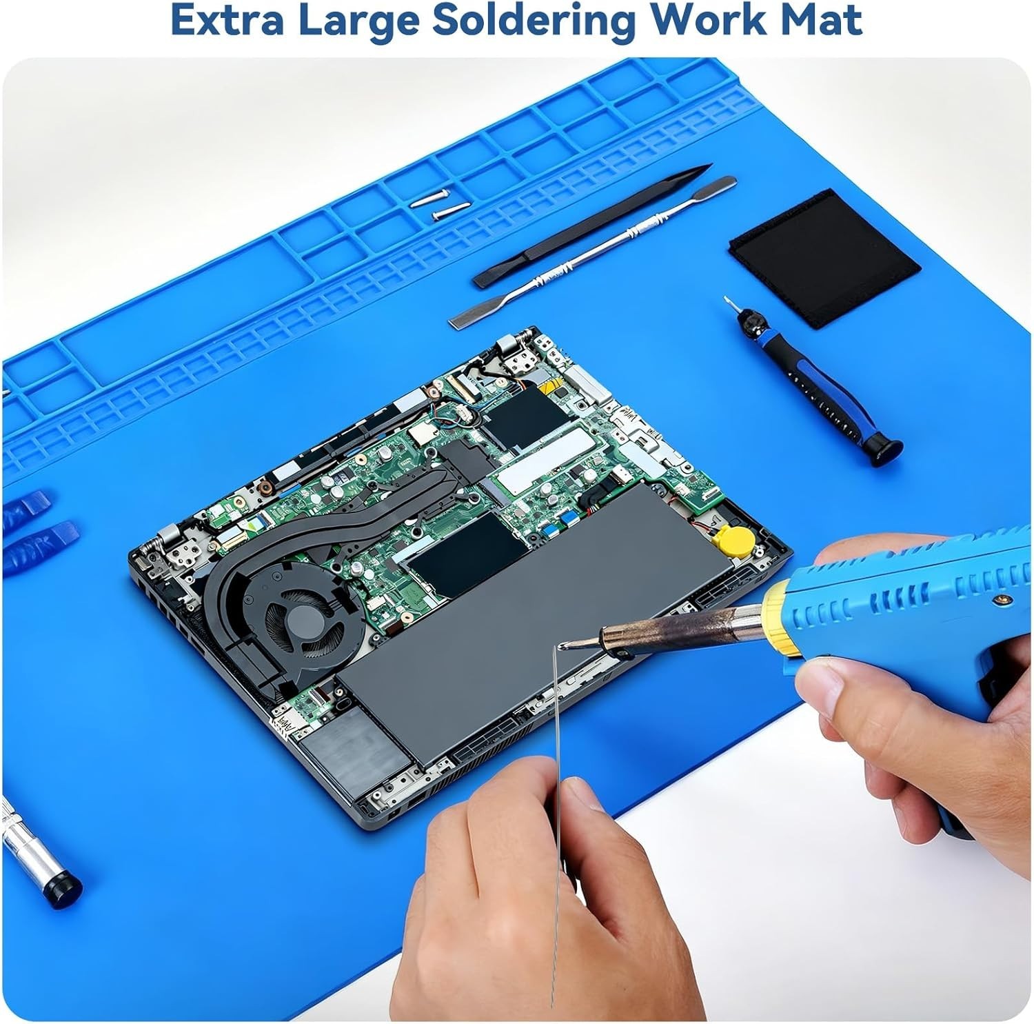 Extra Large Soldering Mat, 27.6”x15.7” Oversized 932°F Large, Grey