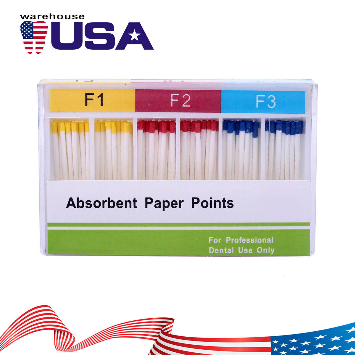 5 Packs AZDENT Dental Endodontic Gutta Percha Points F1.F2.F3 100pcs/pack