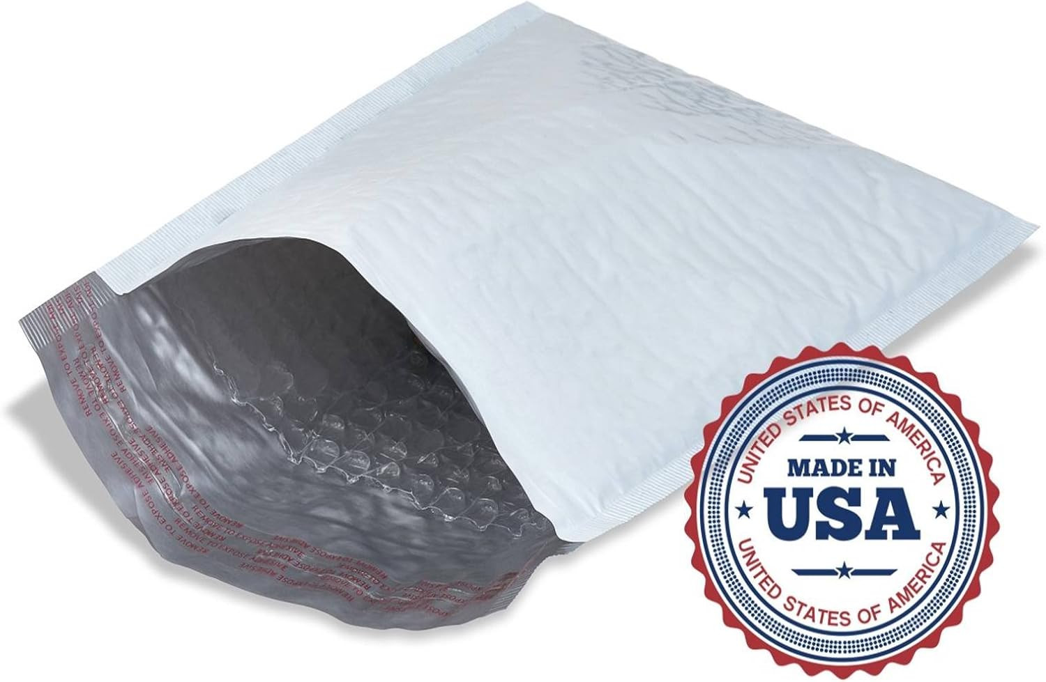 Poly Bubble Mailers 4×8 Inches Waterproof Pack of 100, White