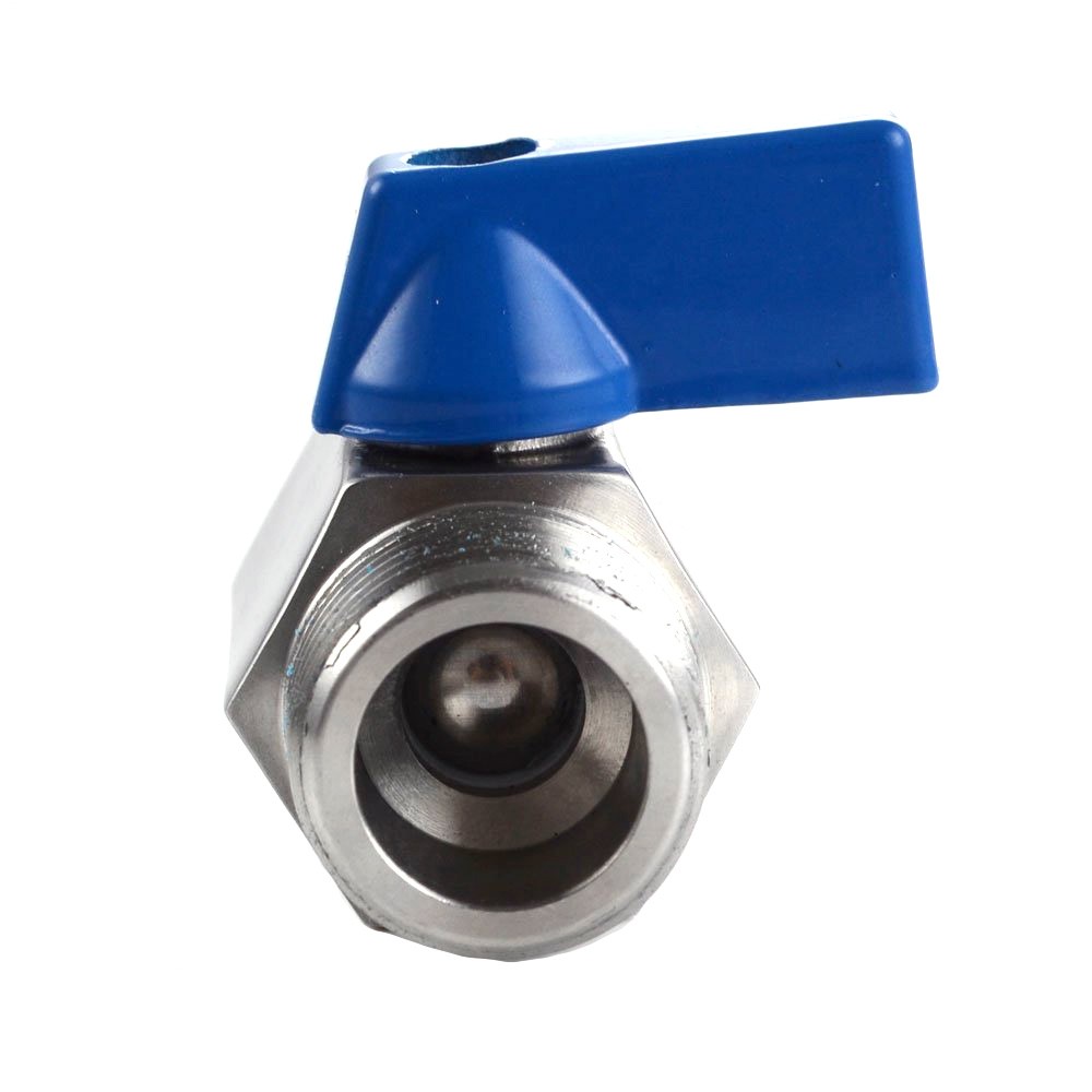 HFS(R) 1/4″ Female NPT to 1/4″ Male NPT Mini Ball Valve – Stainless Steel 304