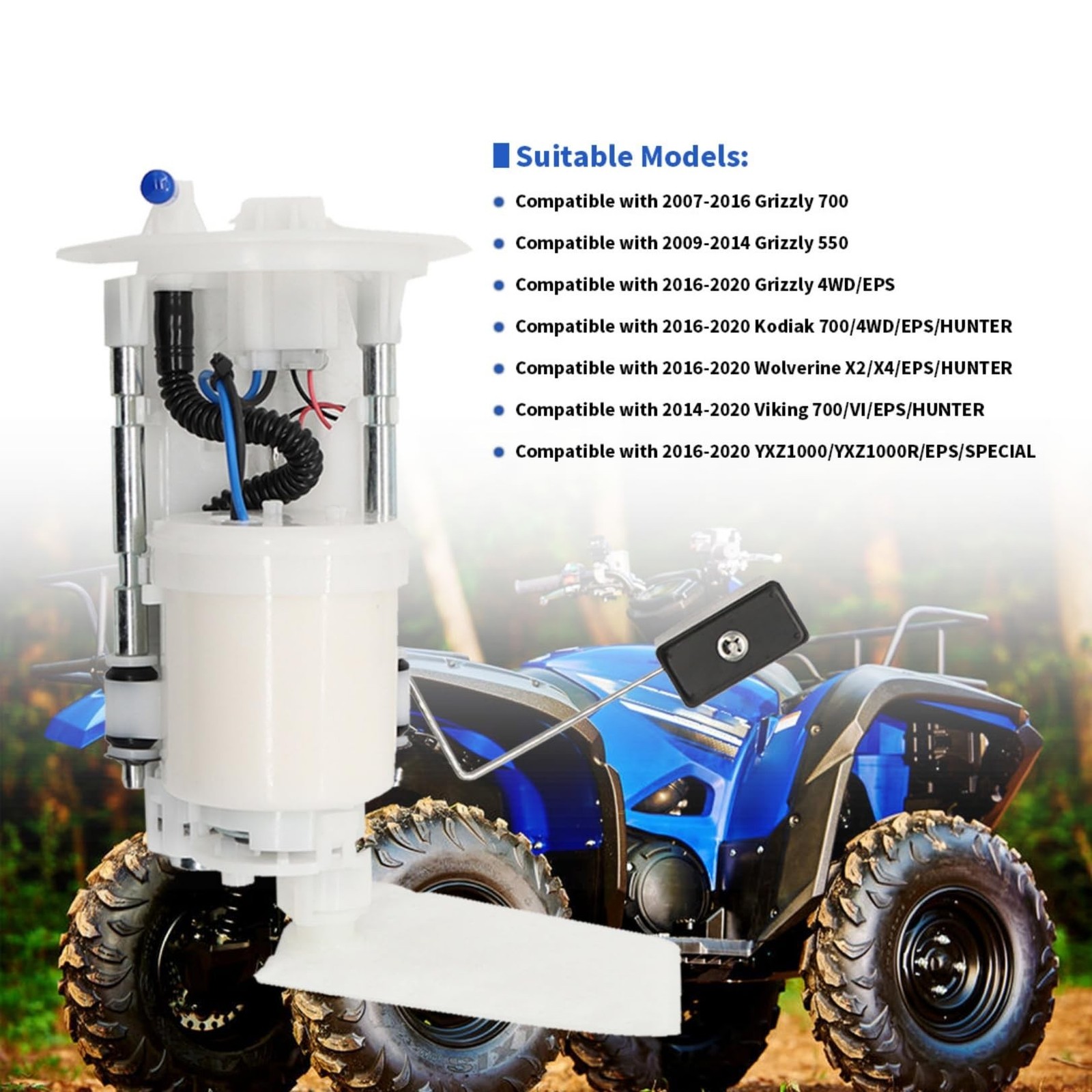 Nakkaa Fuel Pump Assembly Compatible with Grizzly 700 2007-2016 | Precision M…