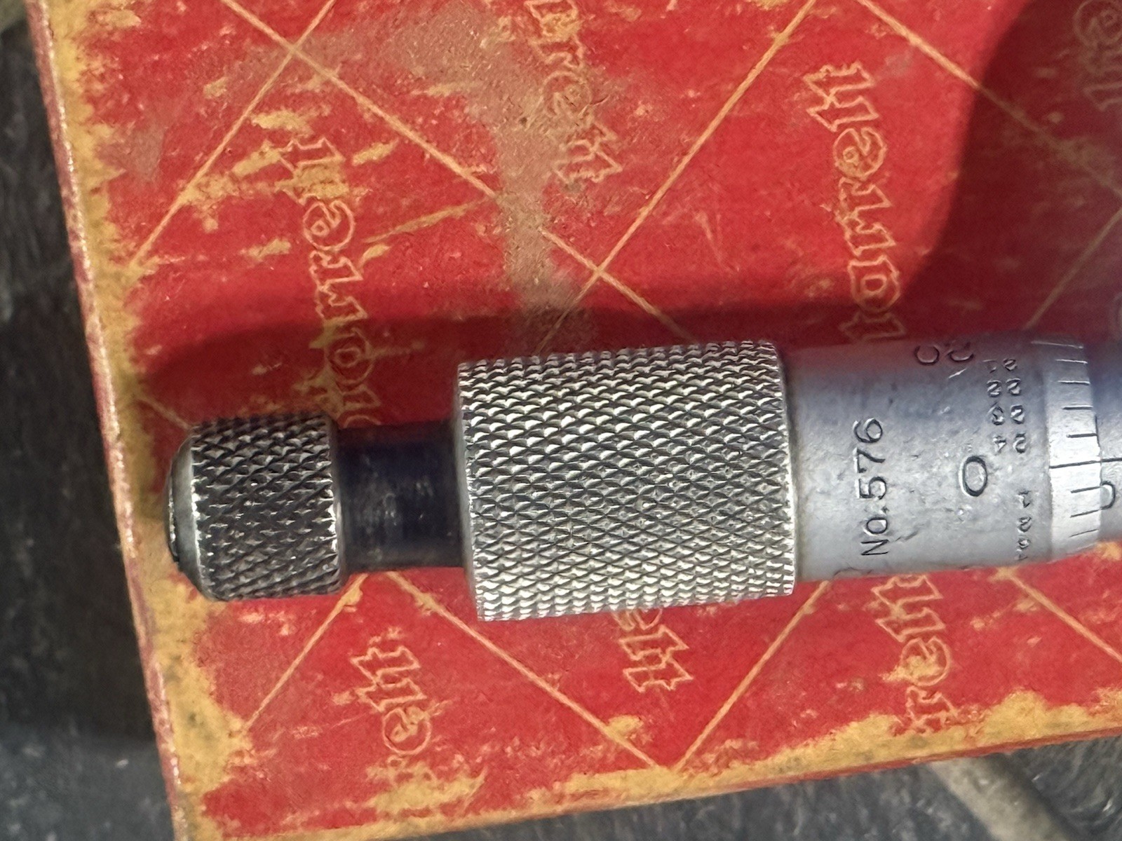 Starrett No. 576R 0 to 1/2” outside micrometer – round ball anvil- Made in U.S.A